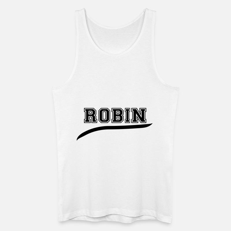 robin_2 - Männer Bio Tank Top - Weiß