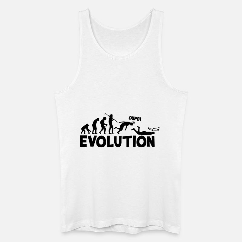 Evolution Humor - Men’s Organic Tank Top - white