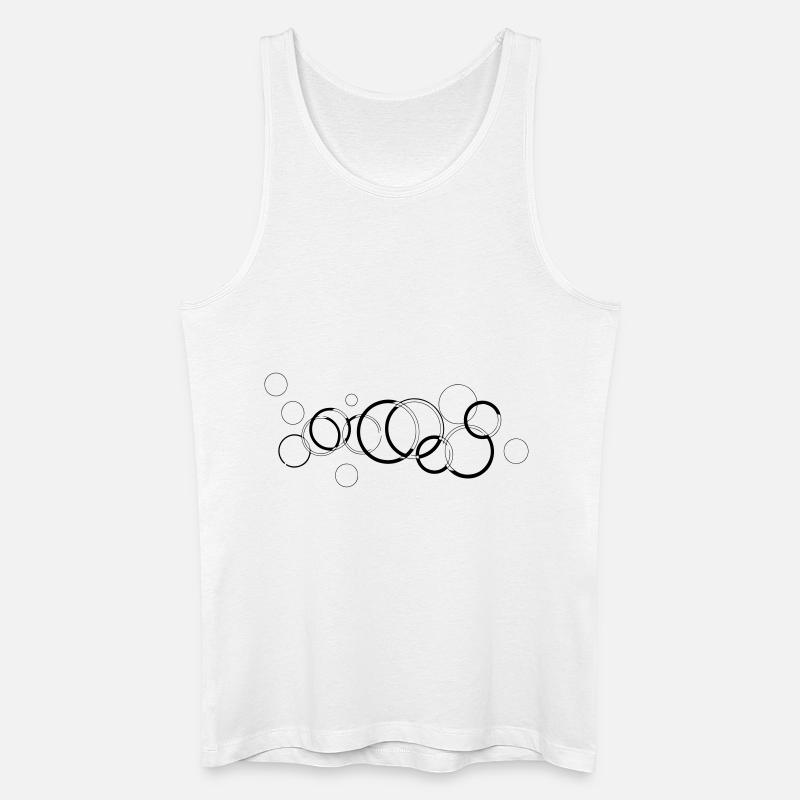Circles - Männer Bio Tank Top - Weiß
