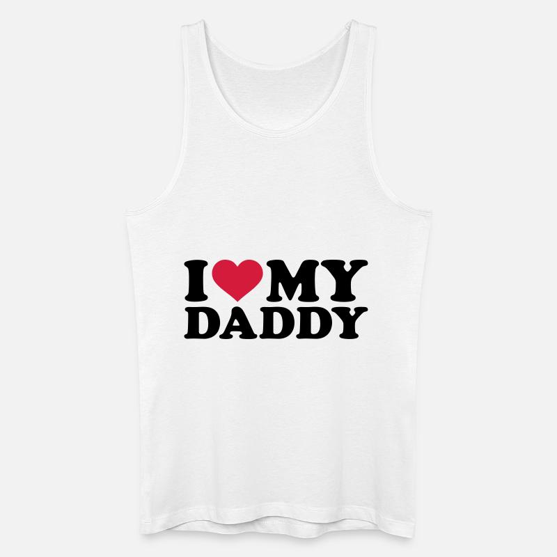 I love my Daddy - Männer Bio Tank Top - Weiß
