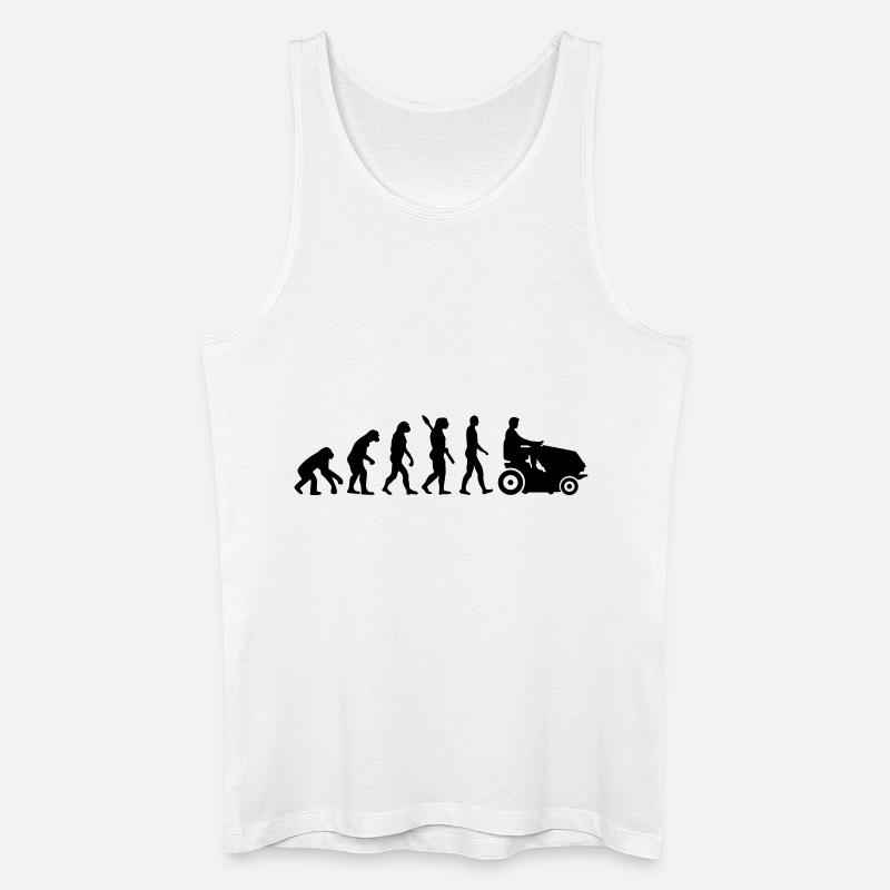 Evolution Lawn mower - Men’s Organic Tank Top - white