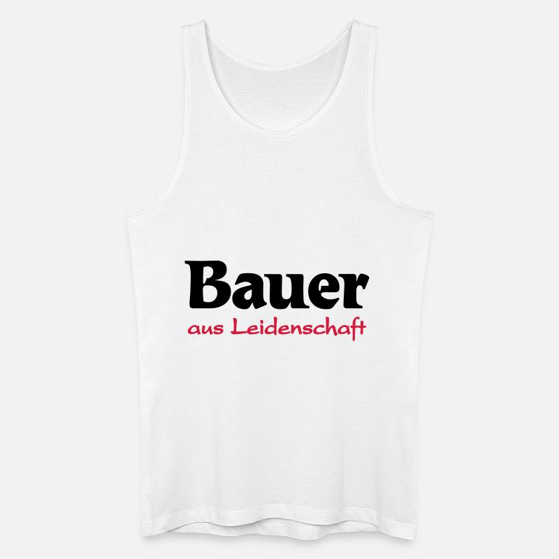 Bauer-aus Leidenschaft - Männer Bio Tank Top - Weiß