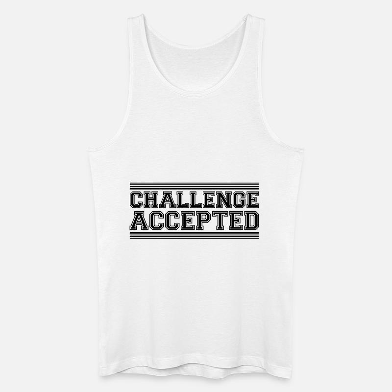 Challenge Accepted Design - Männer Bio Tank Top - Weiß