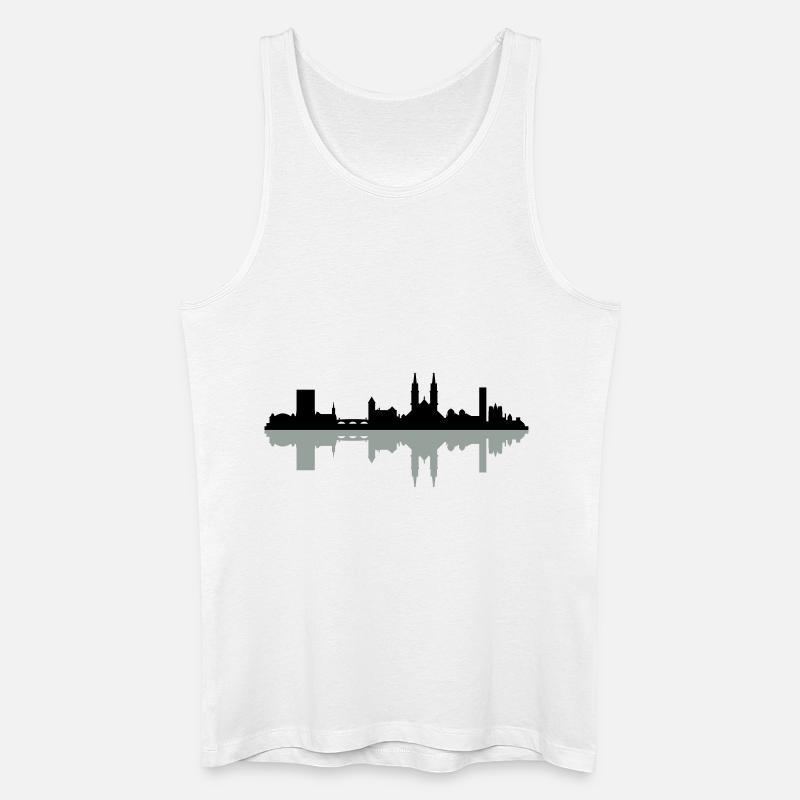 Skyline Basel - Männer Bio Tank Top - Weiß