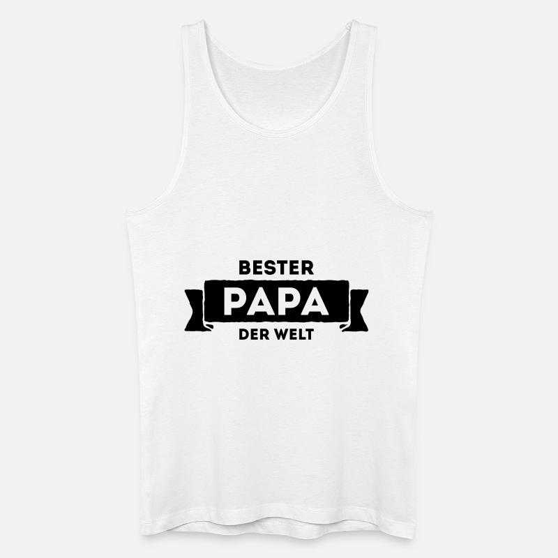 Bester Papa der Welt - Männer Bio Tank Top - Weiß