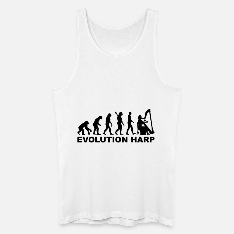 Evolution Harp - Men’s Organic Tank Top - white