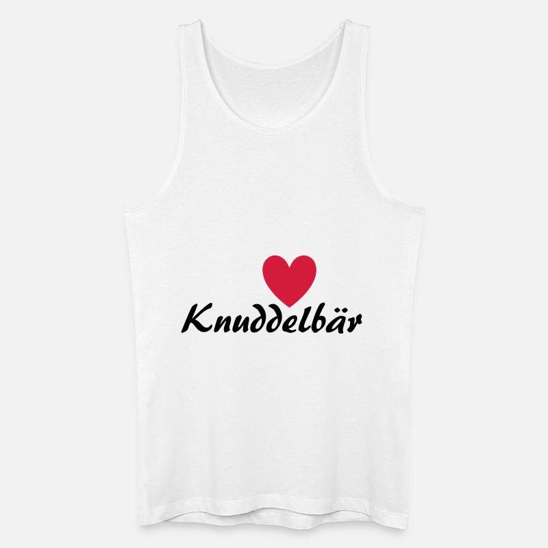 Knuddelbär mit Herz - Männer Bio Tank Top - Weiß
