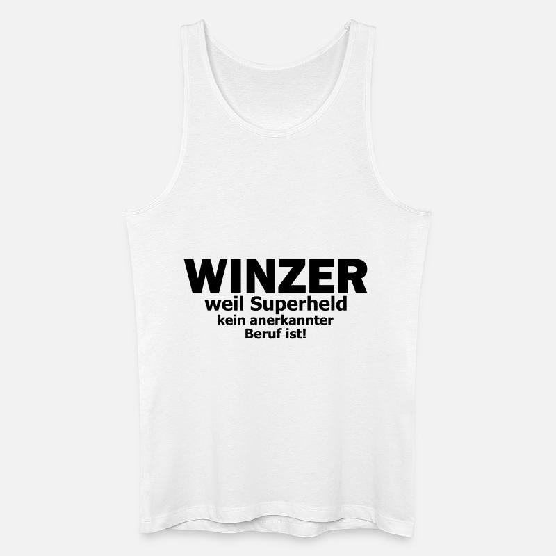 Winzer - Männer Bio Tank Top - Weiß