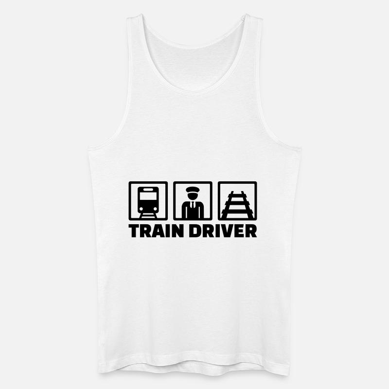 Lokführer - Männer Bio Tank Top - Weiß