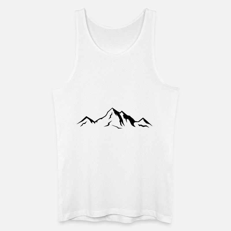 berge_01 - Männer Bio Tank Top - Weiß