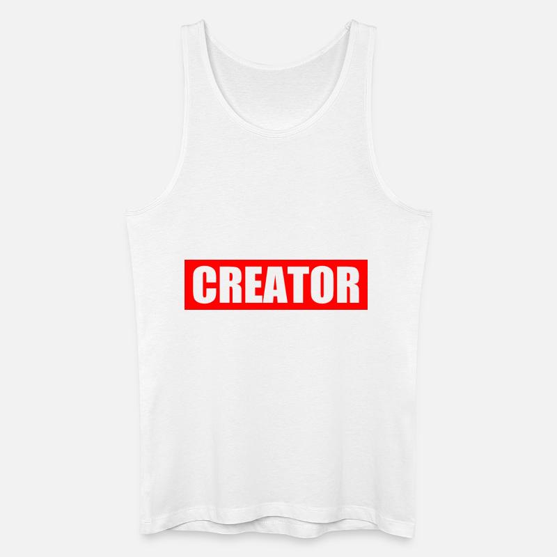 Creator - Männer Bio Tank Top - Weiß