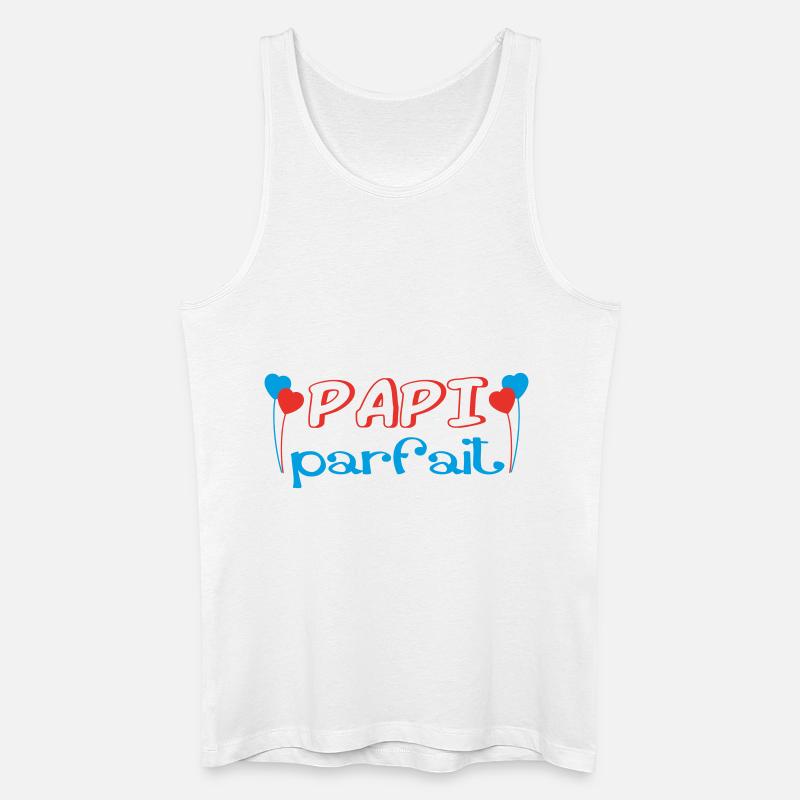 Perfektes PAPI - Männer Bio Tank Top - Weiß