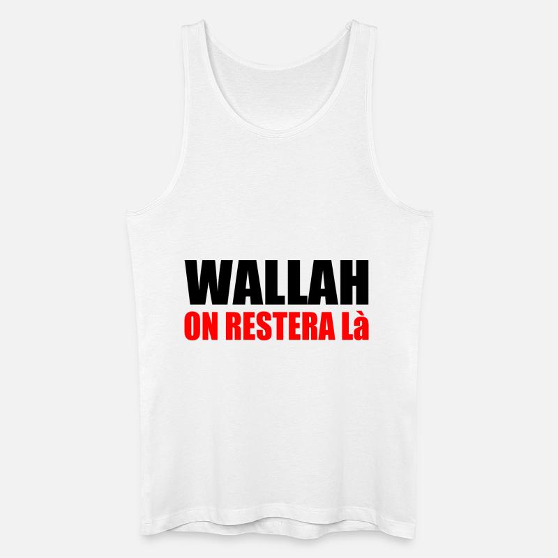 Wallah wird es dabei belassen - Männer Bio Tank Top - Weiß