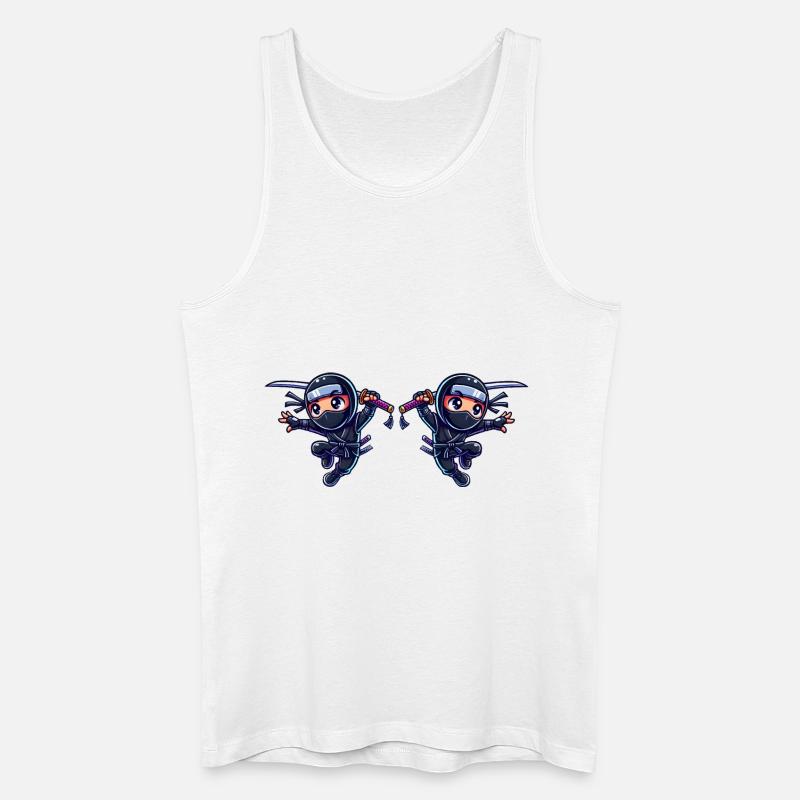 ninja 2 - Männer Bio Tank Top - Weiß