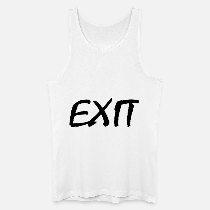 Exit - Männer Bio Tank Top - Weiß