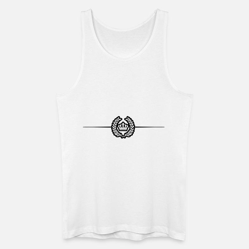 Krone Kranz Linie - Männer Bio Tank Top - Weiß