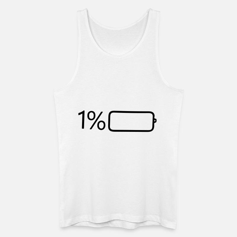 1 Prozent Leistung - Männer Bio Tank Top - Weiß