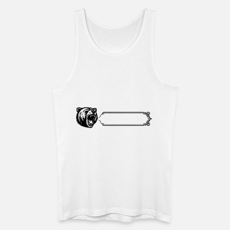 Grizzly - Name, Vorname - Männer Bio Tank Top - Weiß
