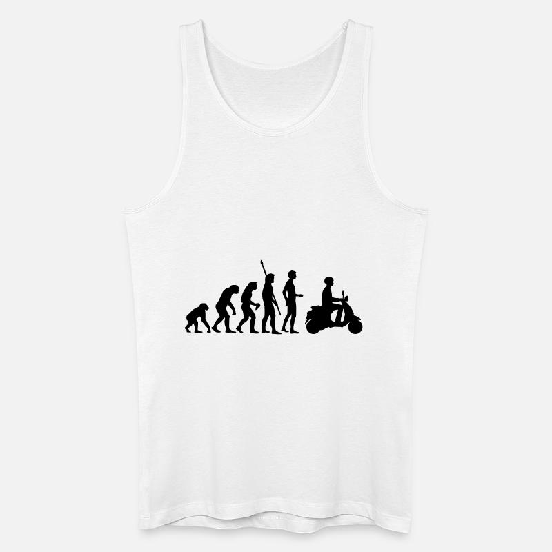 evolution_vespa - Männer Bio Tank Top - Weiß