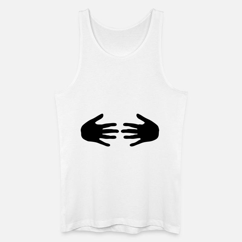hands boobs - Männer Bio Tank Top - Weiß