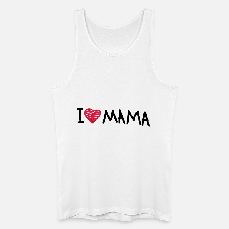 i_love_mama - Männer Bio Tank Top - Weiß
