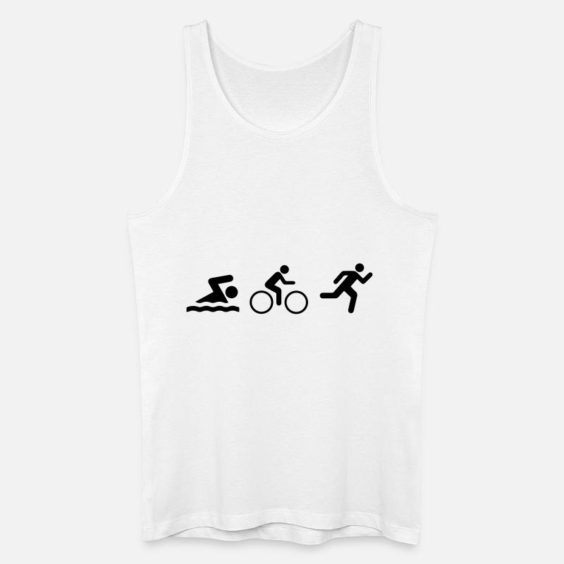 Triatlon_v9 - Männer Bio Tank Top - Weiß