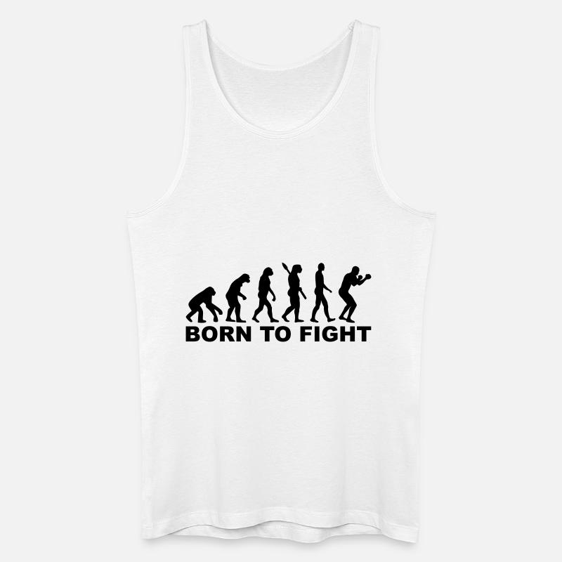 Boxe Évolution - Débardeur bio Homme - blanc