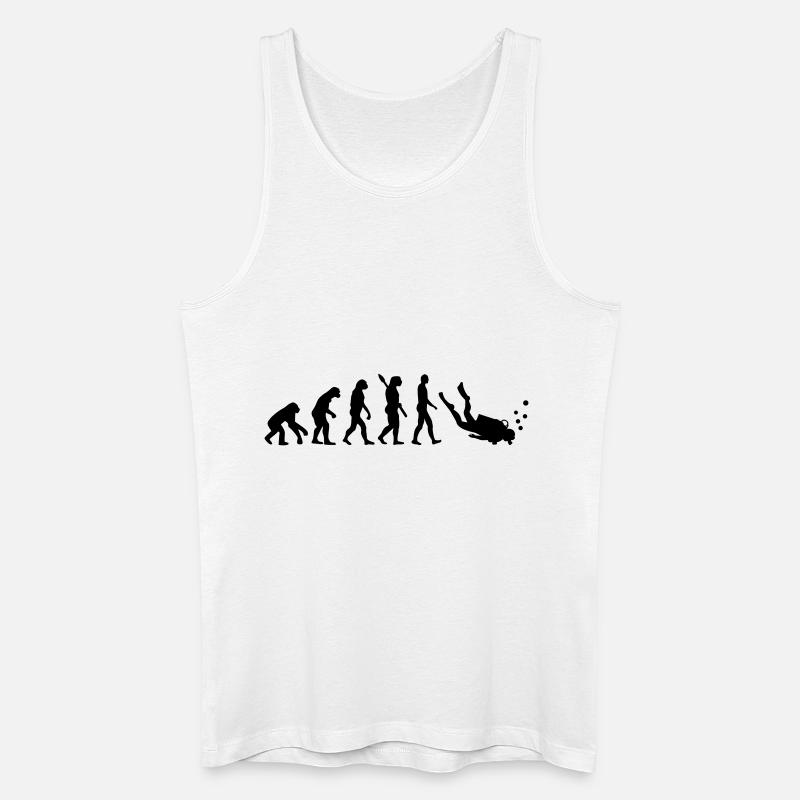 Évolution Plongée - Débardeur bio Homme - blanc