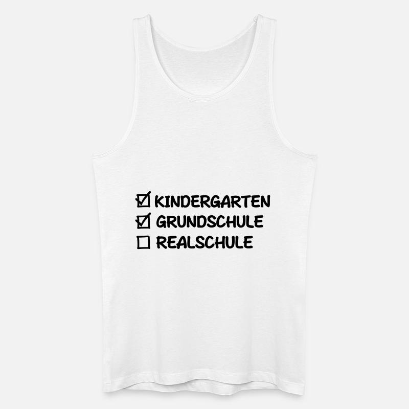 Realschule - Männer Bio Tank Top - Weiß
