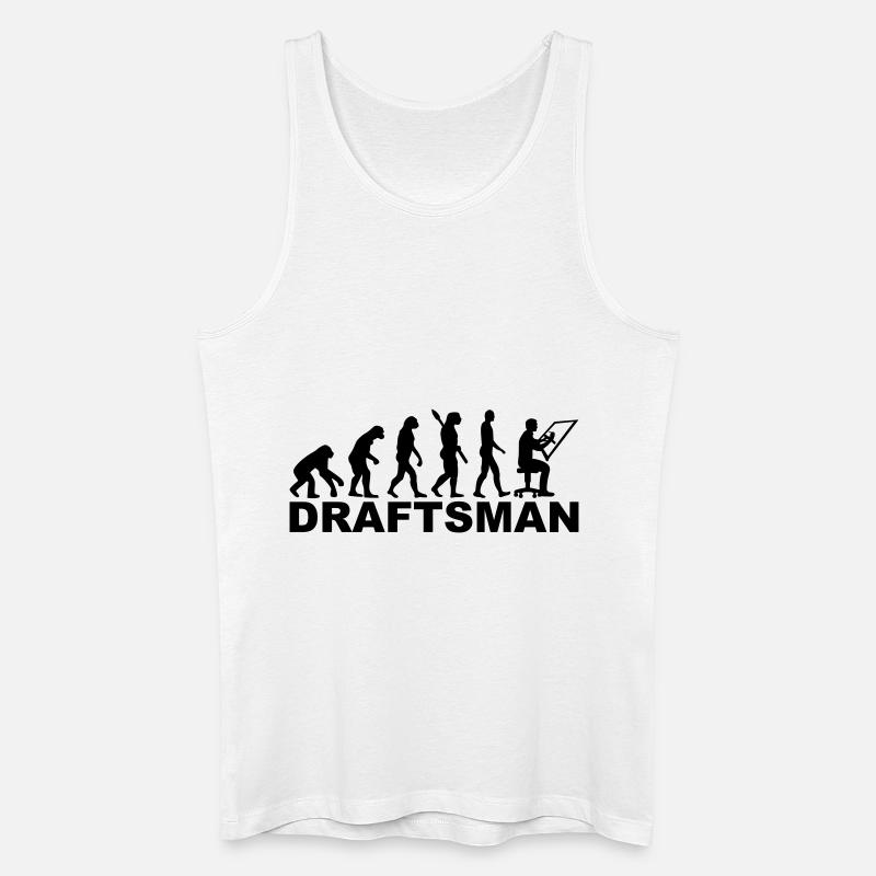 Bauzeichner - Männer Bio Tank Top - Weiß
