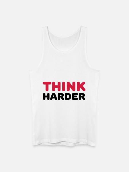 Think harder - Débardeur bio Homme - blanc