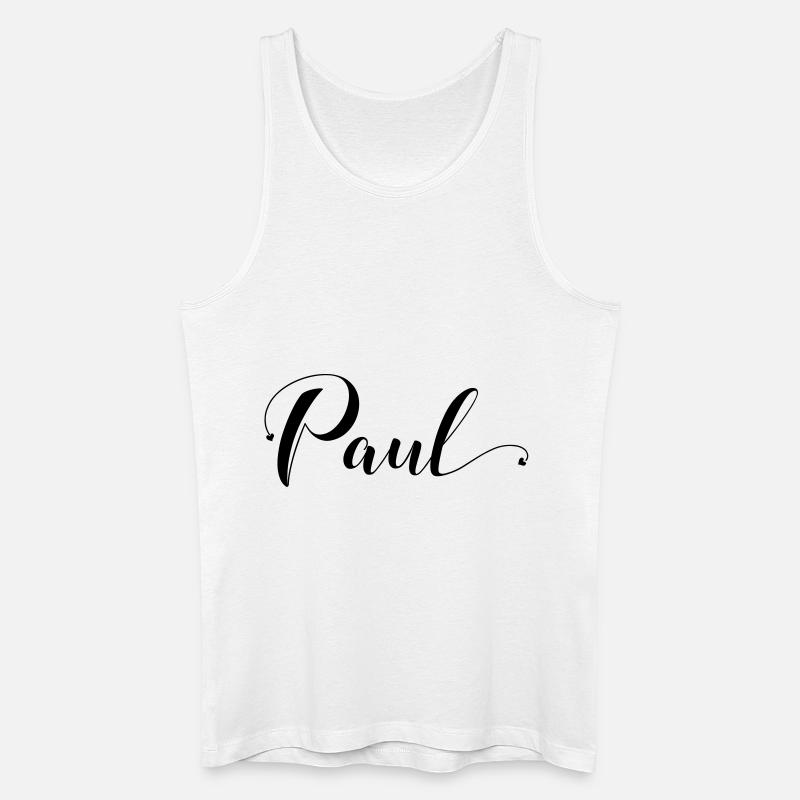 paul - Männer Bio Tank Top - Weiß