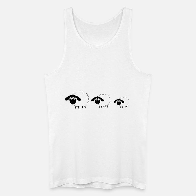 Schafe Schäfchen Lamm - Männer Bio Tank Top - Weiß