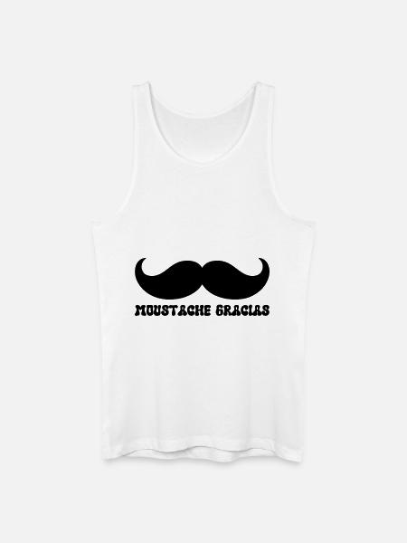 Gracias Schnurrbart - Männer Bio Tank Top - Weiß