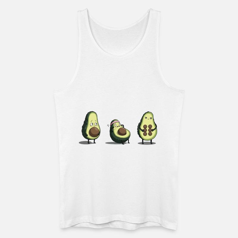 Evolution des Avocado-Körpers - Männer Bio Tank Top - Weiß