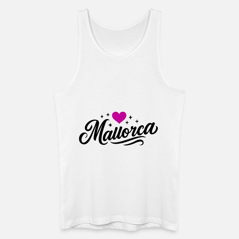 Mallorca Herz - Männer Bio Tank Top - Weiß