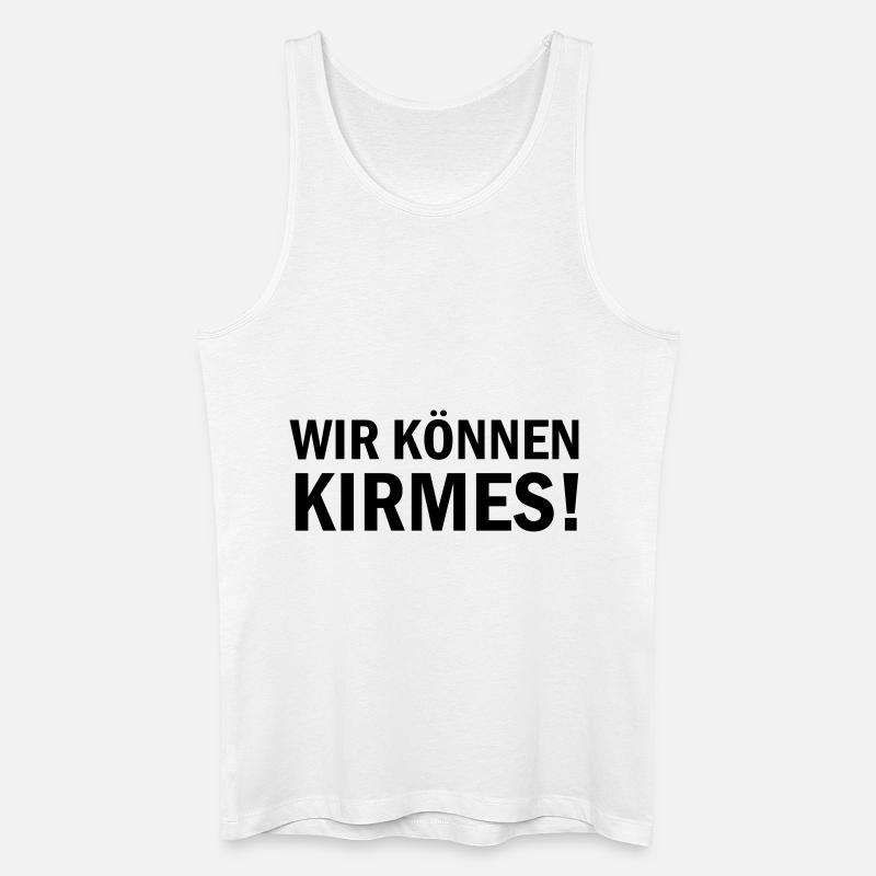 wir können kirmes - Männer Bio Tank Top - Weiß