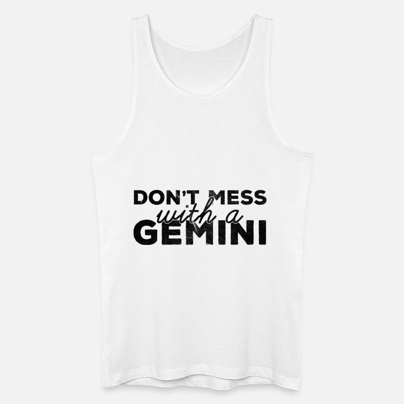 Sternzeichen Zwilling / Zodiac Gemini - Männer Bio Tank Top - Weiß