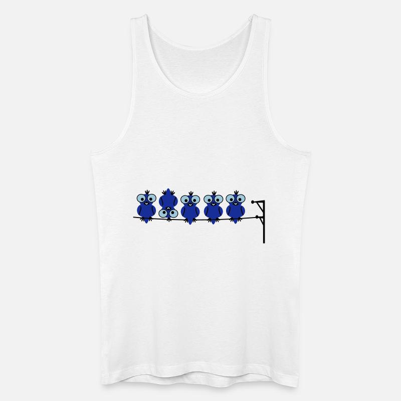 Vogel Kopf - Männer Bio Tank Top - Weiß