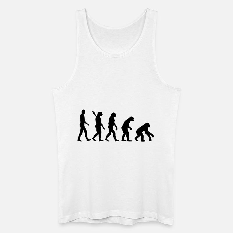 Evolution backwards - Men’s Organic Tank Top - white