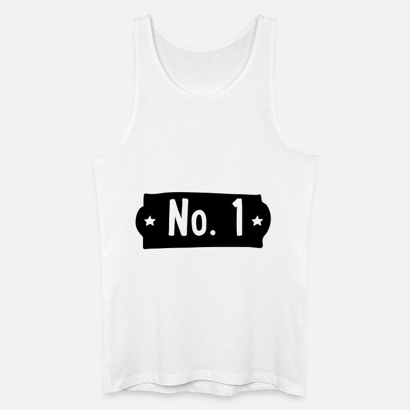 Nummer 1 - Männer Bio Tank Top - Weiß