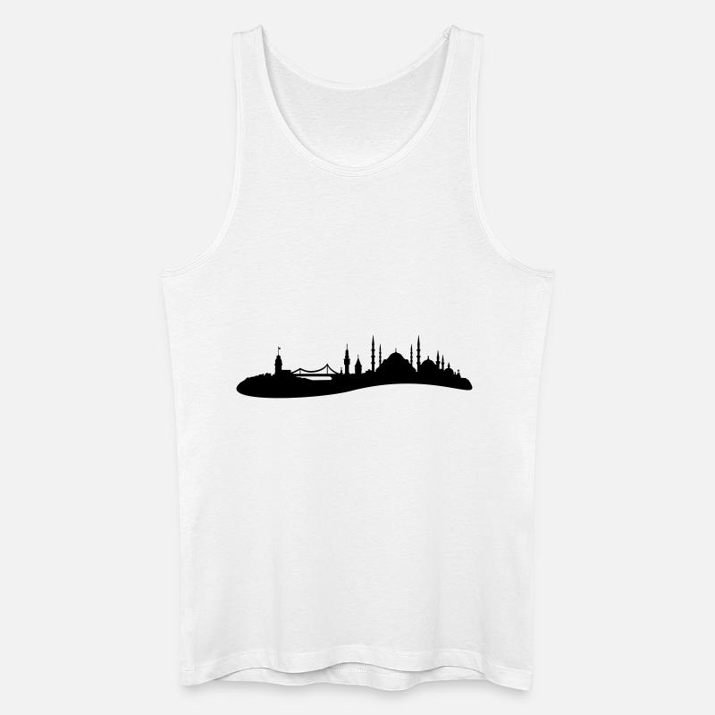 Skyline Istanbul - Männer Bio Tank Top - Weiß