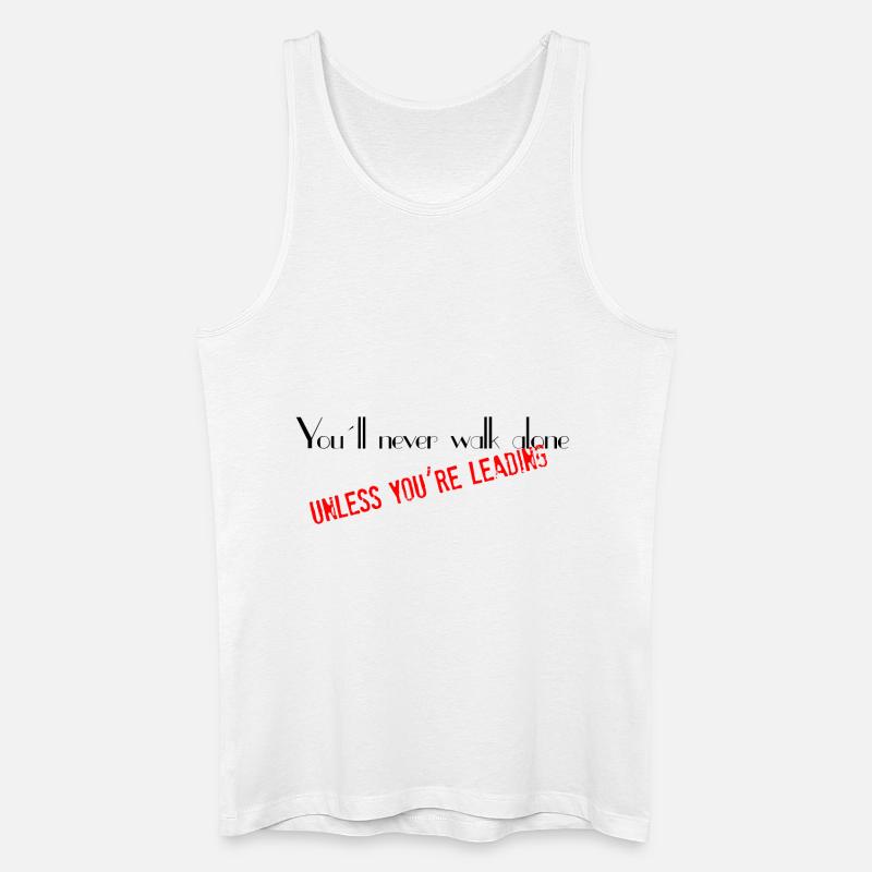 You never walk alone - Männer Bio Tank Top - Weiß