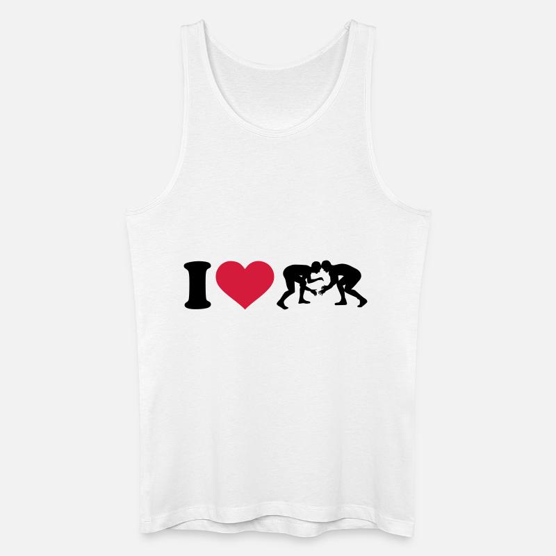I love Lutte - Débardeur bio Homme - blanc