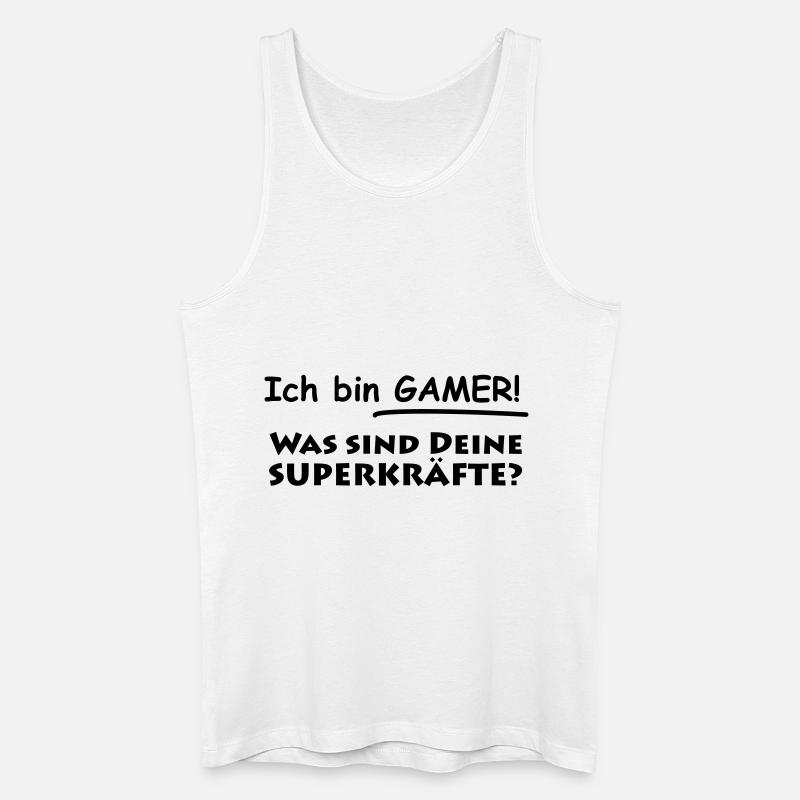 ich bin gamer - Männer Bio Tank Top - Weiß