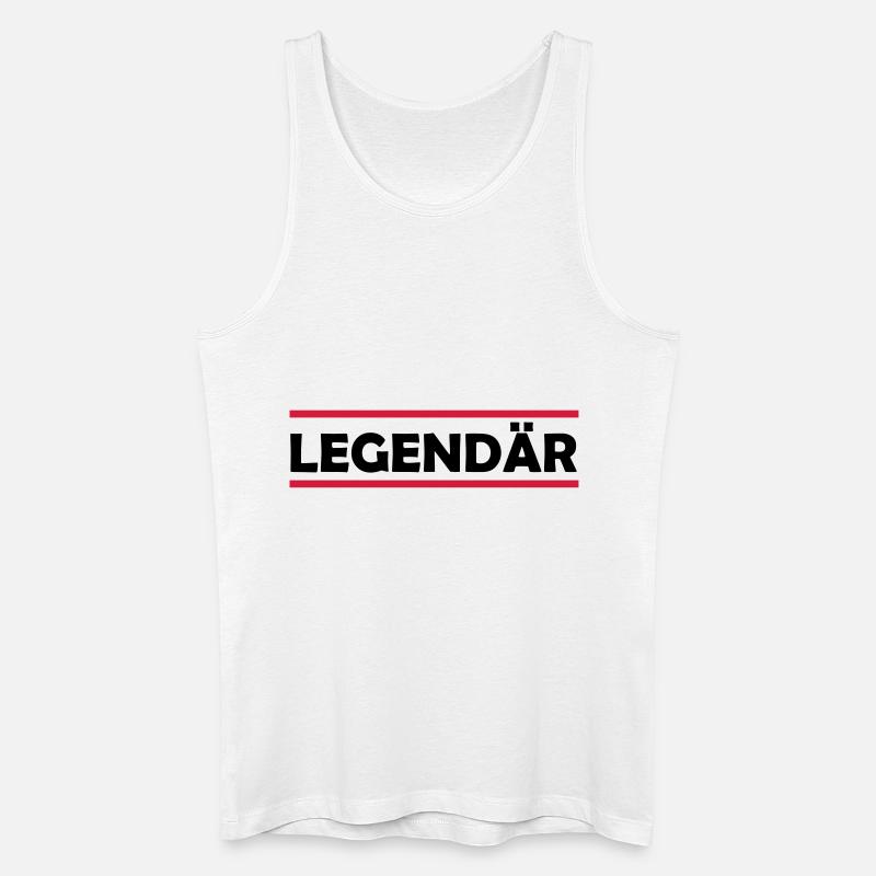 legendaer_02 - Männer Bio Tank Top - Weiß