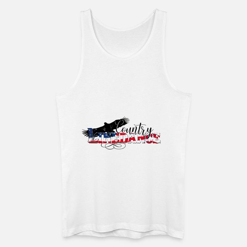 kl_linedance68d - Männer Bio Tank Top - Weiß
