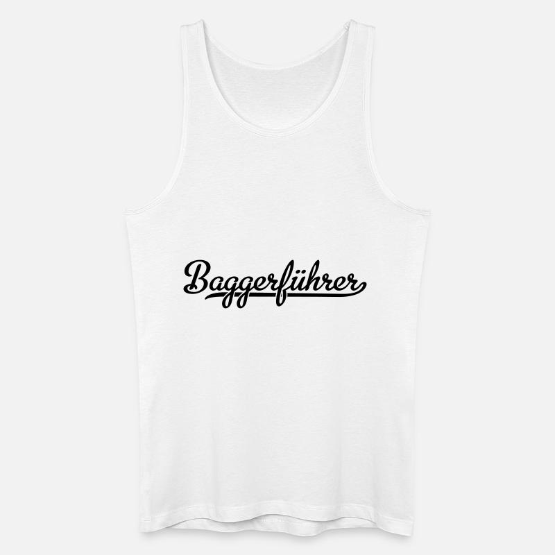 Baggerfahrer - Männer Bio Tank Top - Weiß