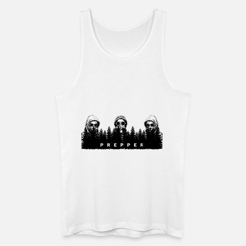 Prepper Code - Men’s Organic Tank Top - white