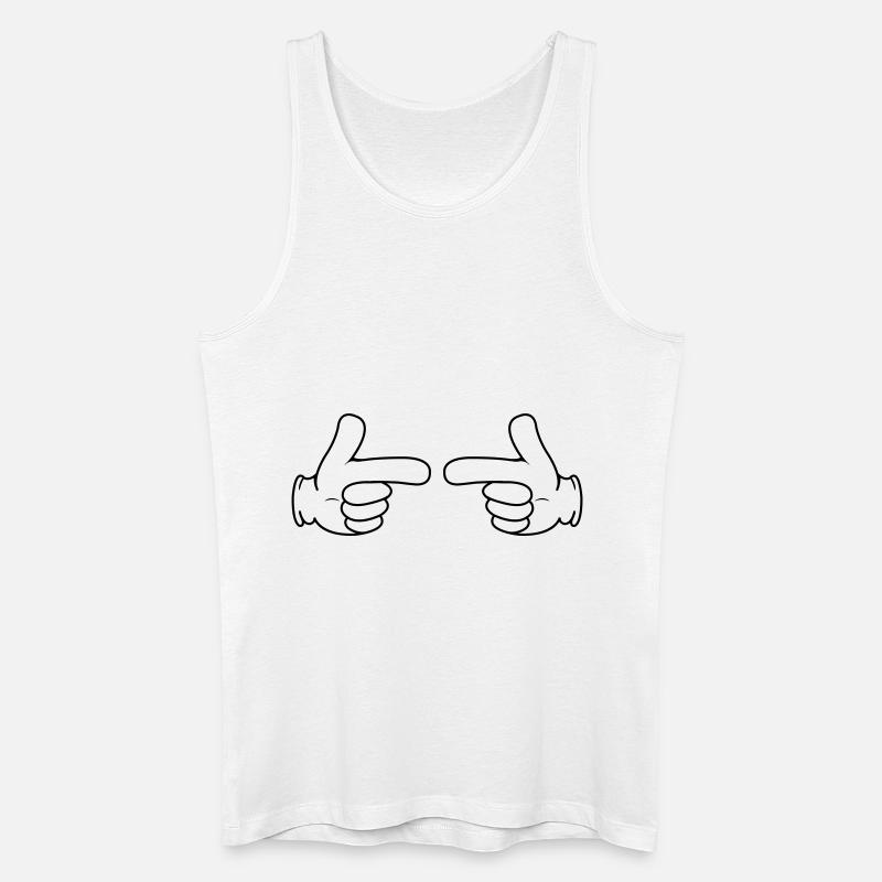 zeigefinger 2 - Männer Bio Tank Top - Weiß